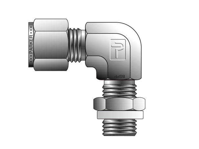 10MSEL8R-316 A-LOK Inch Tube Male BSPP Straight Thread Elbow - MSEL R